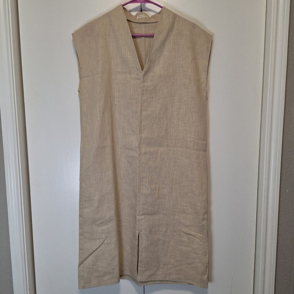 Muun Tan Canvas Dress with Pockets